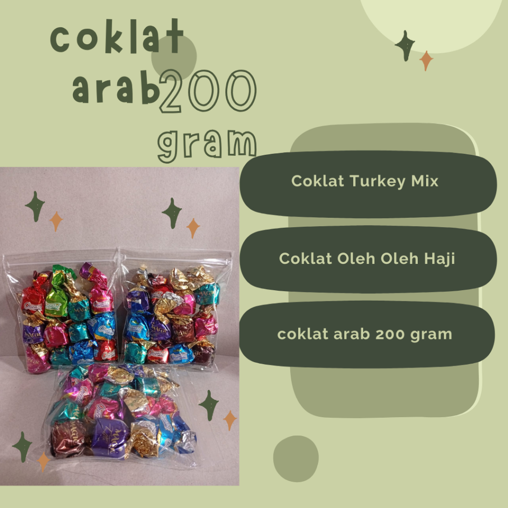 

TMC - coklat mixs turkey / coklat arab pack 200 gram orignal coklat turkey oleh oleh haji dan umrah