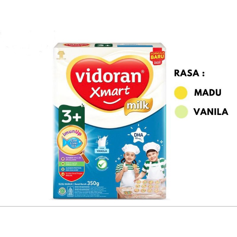 

Vidoran Xmart 3+ 700 gr susu Formula Pertumbuhan Anak 3-5 tahun Vanila & Madu