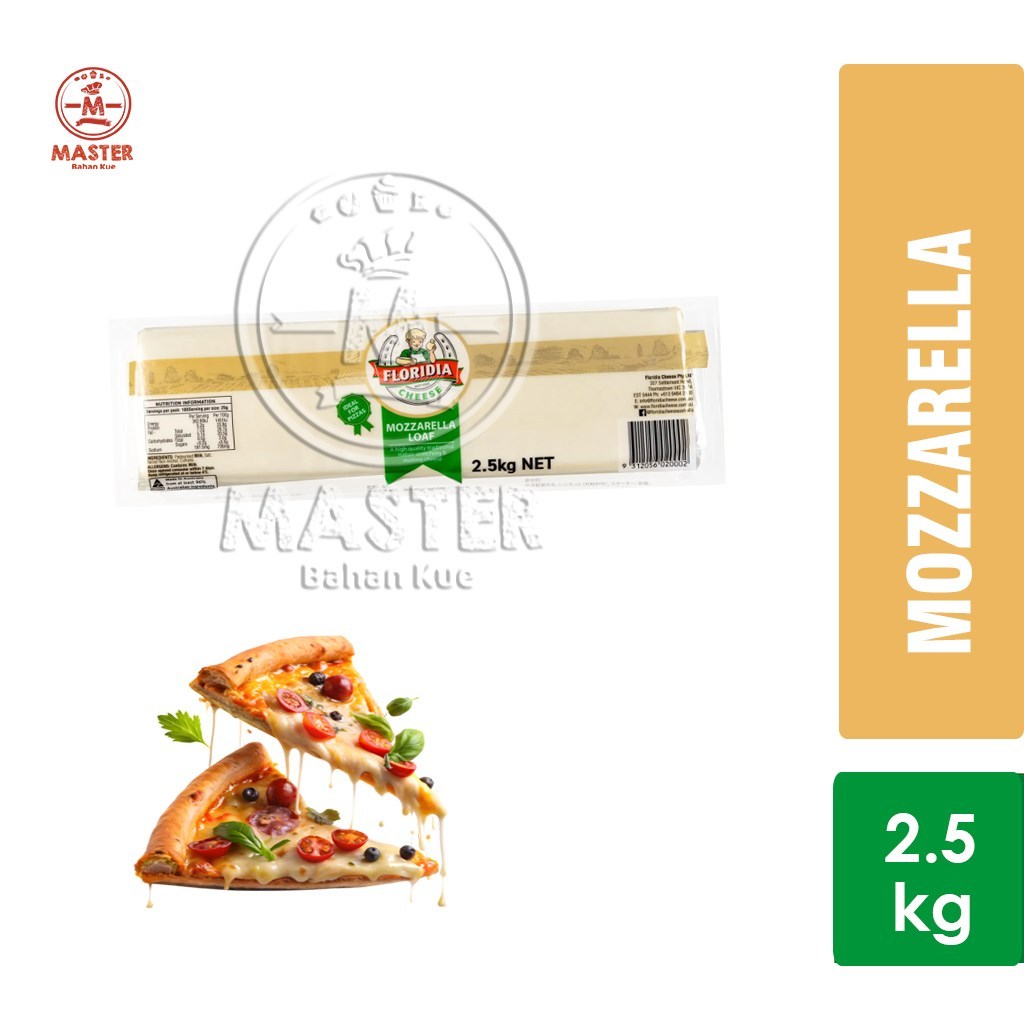 

Keju Mozarella Italia FLORIDIA Cheese Mozzarella Loaf Block Pack Asli 2.5kg [KHUSUS INSTANT]