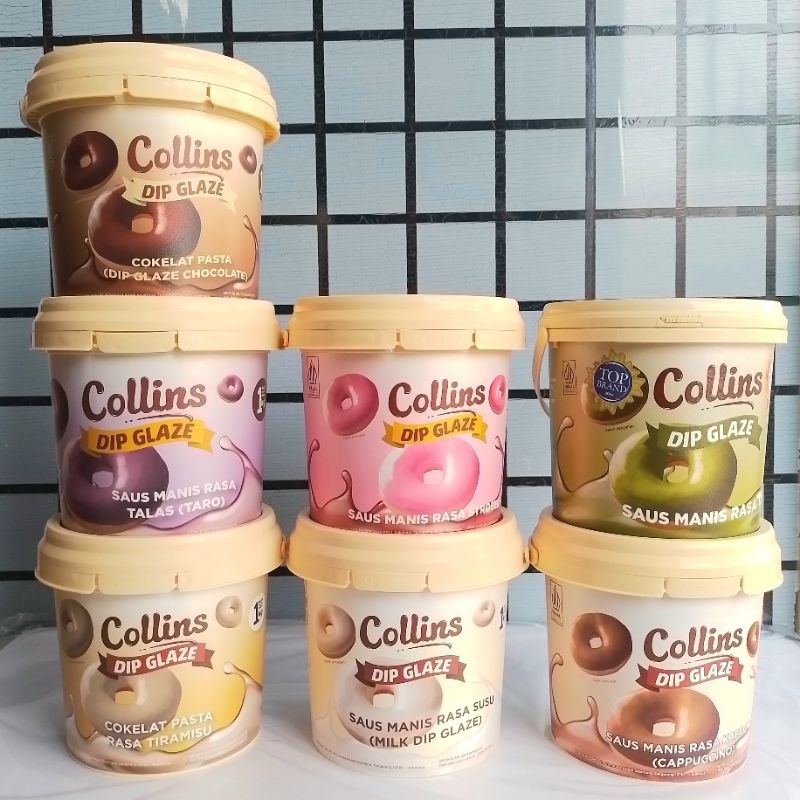 

GFD Selai Toping Donat Dip Glaze Collin Varian Rasa 1kg ( Pcs ) [ Orinal ]