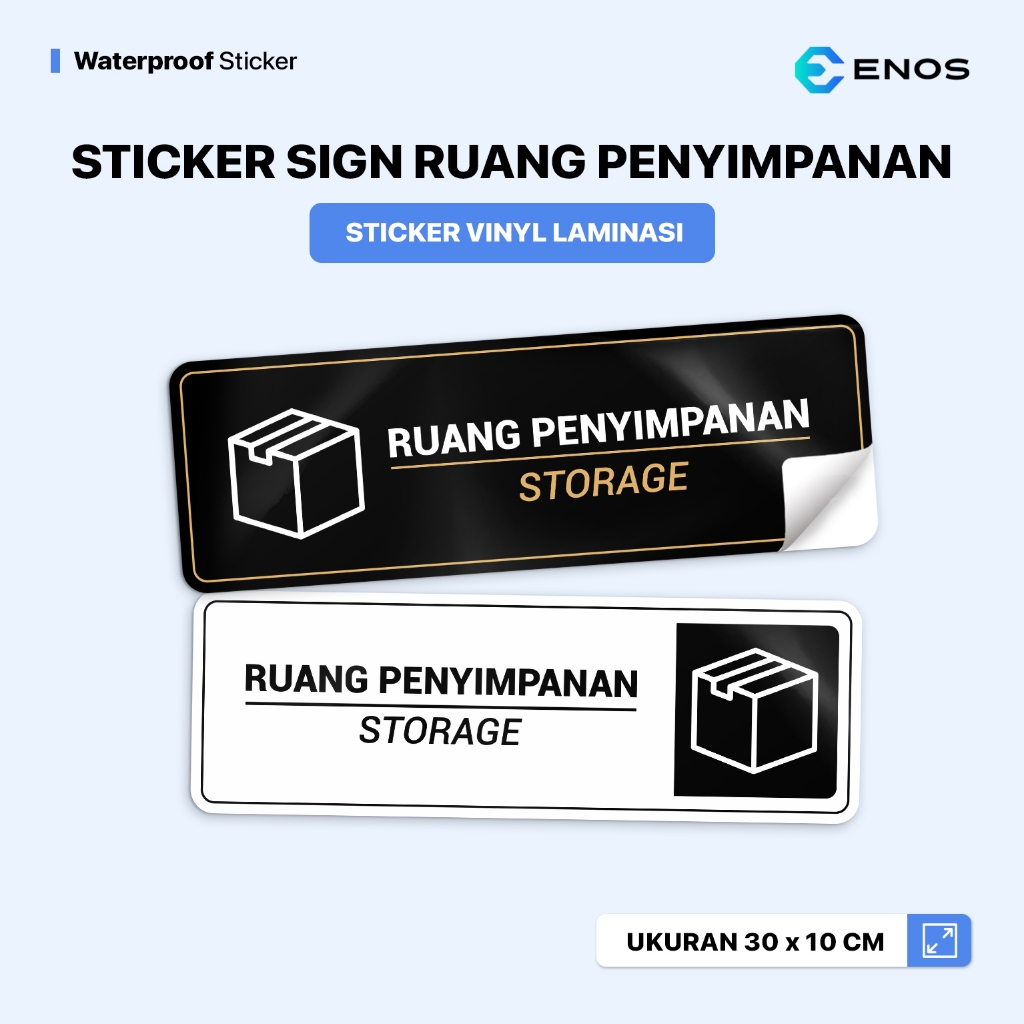 

Stiker Ruang Penyimpanan Storage Room Laminasi Anti Air Stiker