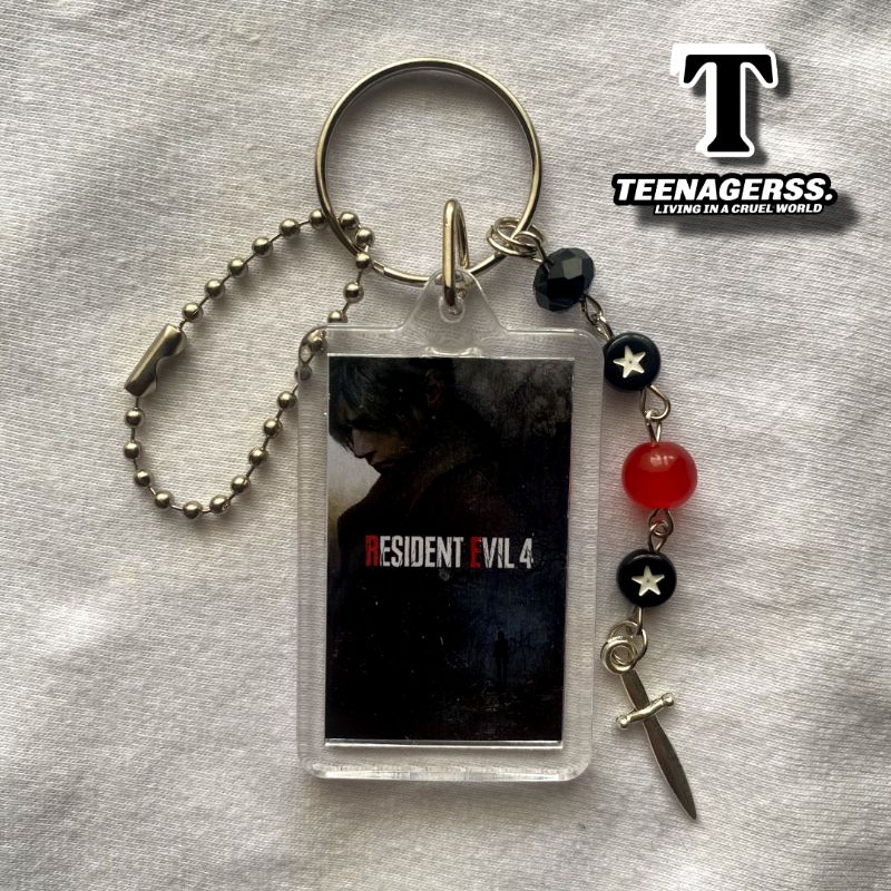 Beads Keychain Bag Resident Evil 4 Gantungan Kunci Tas Manik Aesthetic Jewelry Charm