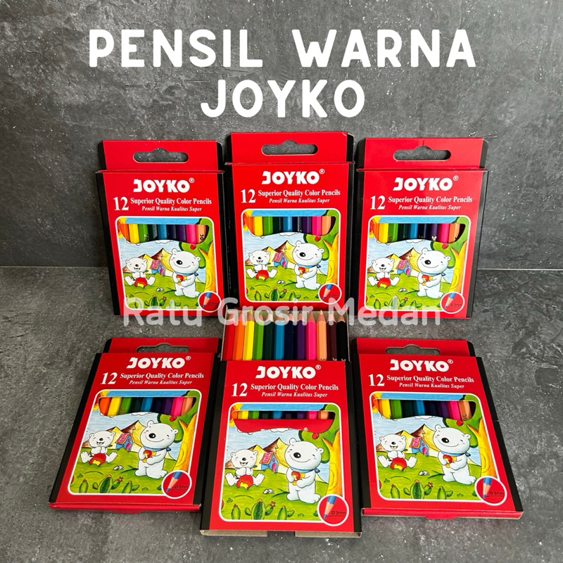 

JOYKO PENSIL WARNA KUALITAS BAGUS UKURAN PENDEK 12 WARNA