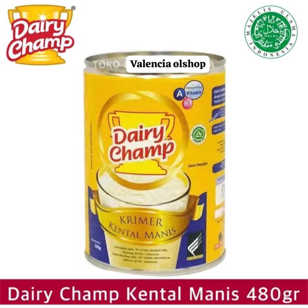 

Dairy Champ 480gr eceran Susu Krimer kental manis