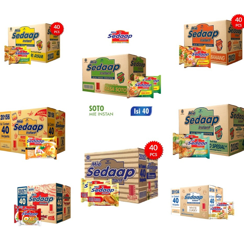 

[1 DOS] Mie Sedaap Kuah All Variant (1dus Isi 40pcs) | Mie Instant |