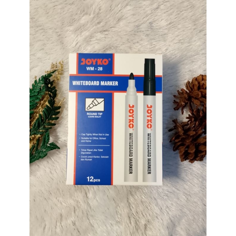

(ECER) Spidol Papan Tulis Joyko Hitam WM-28 / Whiteboard Marker Joyko Black WM-28