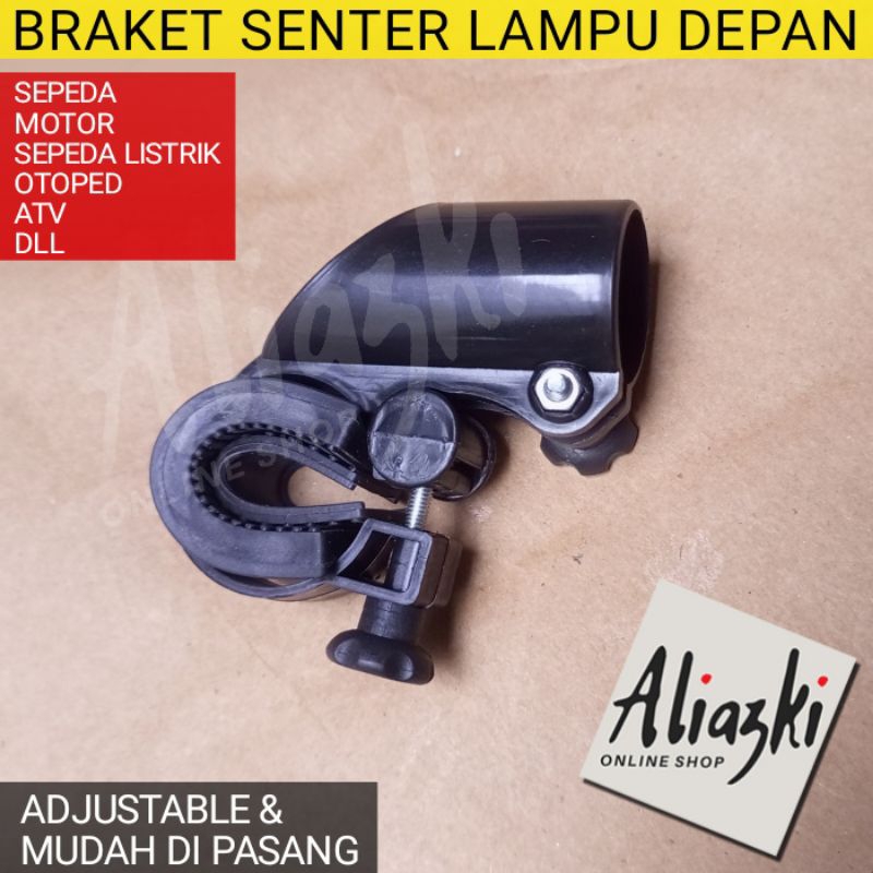 BRACKET SENTER - BRAKET JEPIT SENTER - HOLDER SENTER SEPEDA - DUDUKAN LAMPU DEPAN PENJEPIT SENTER SE