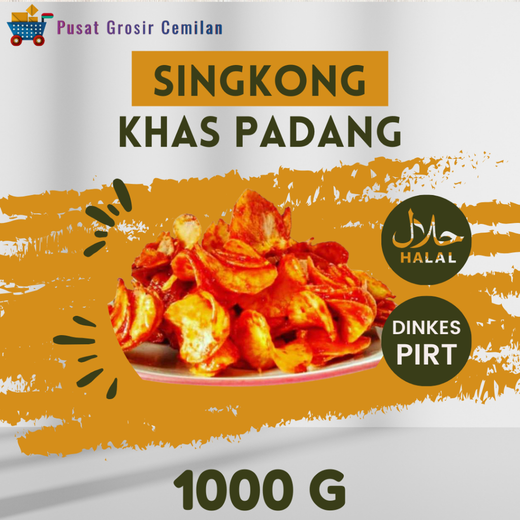 

Keripik Singkong Khas Padang Pedas Kemasan 1000 g Keripik Singkong Pedas Lengket Khas Padang 1 Kg