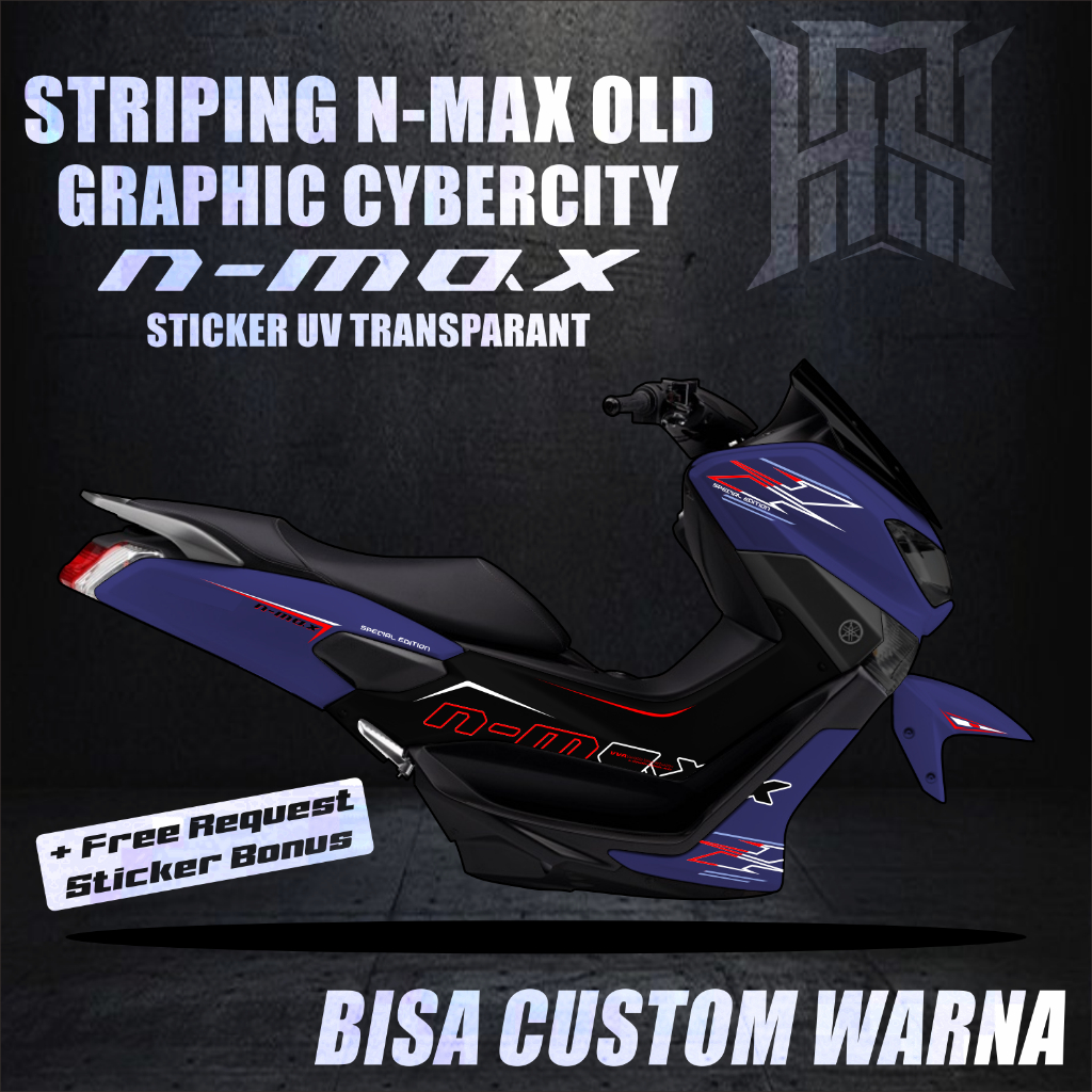 STRIPING LIVERY NMAX OLD CYBERCITY TRANSPARANT UV BENING
