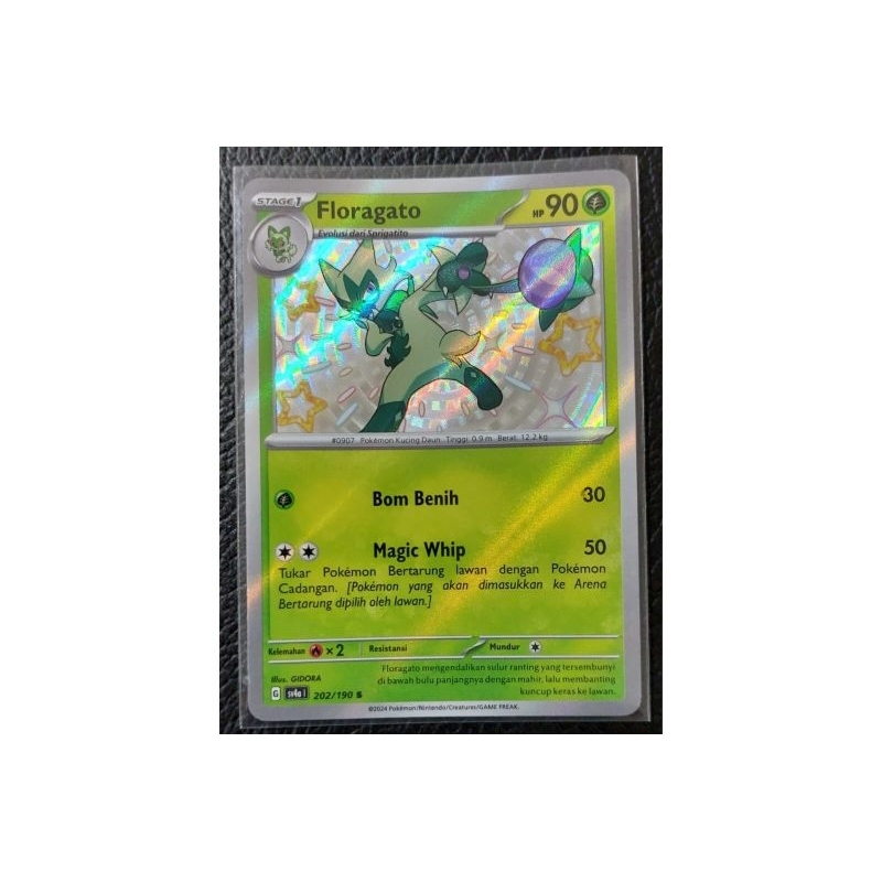 Kartu Pokemon TCG - Floragato Shiny (sv4a) 202/190
