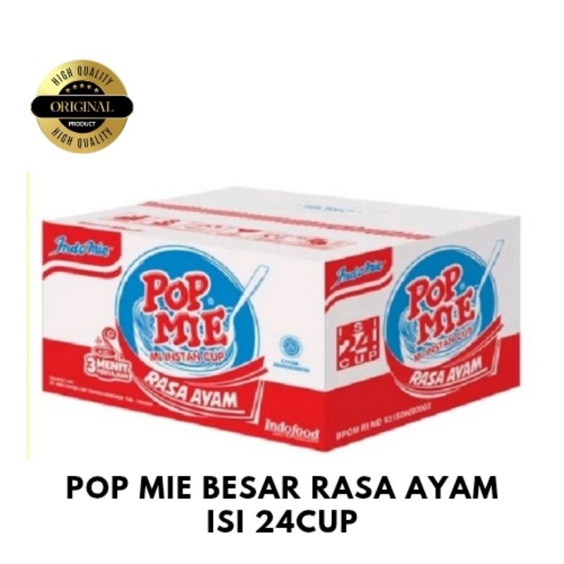 Pop Mie Besar Rasa Ayam 1 Dus Isi 24 x 75gr