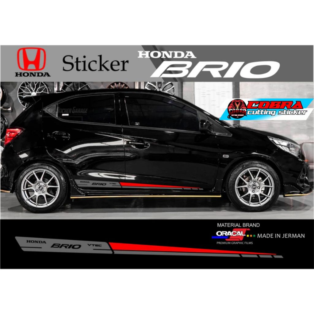 STICKER STIKER MOBIL HONDA BRIO CUTTING STICKER LIST BODY SAMPING MOBIL BRIO RS