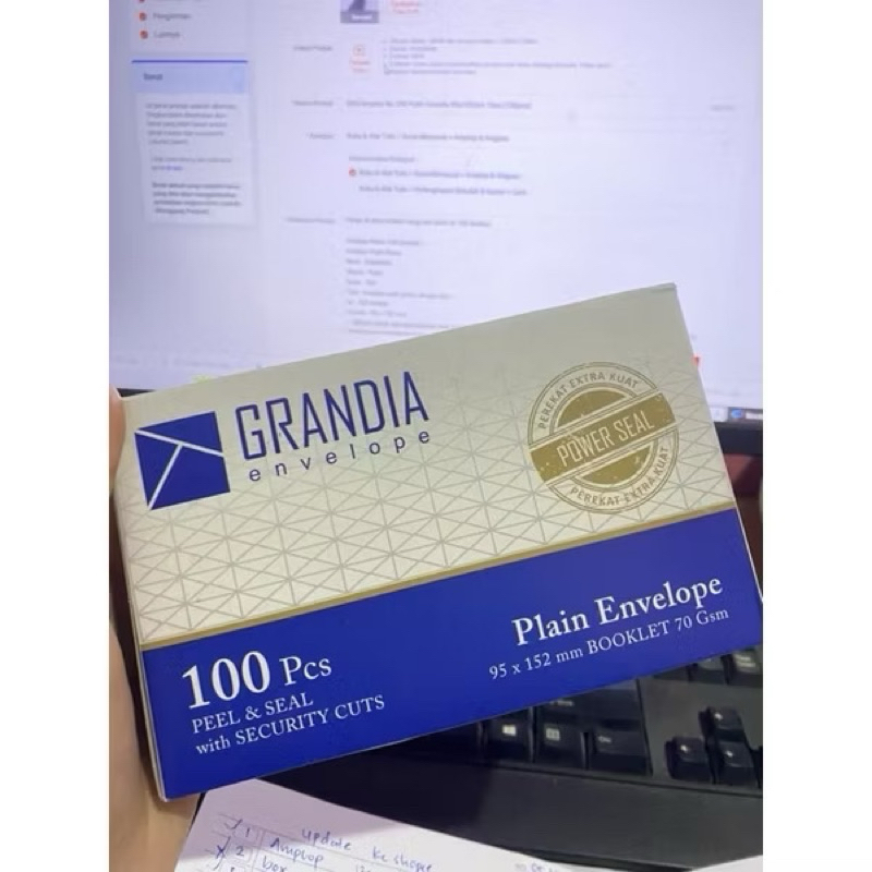 

GS Amplop No.104 Putih Grandia 95x152mm 1box (100pcs) / Amplop Putih isi 100