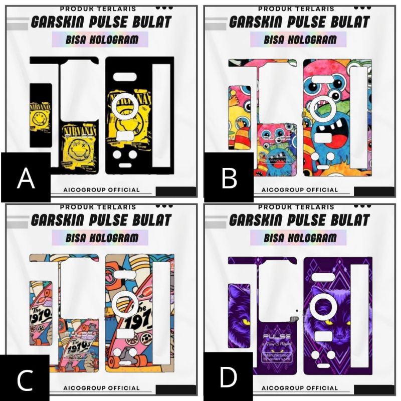 

stiker inner garskin Fulse tombol bulat bisa Hologram dan Custom