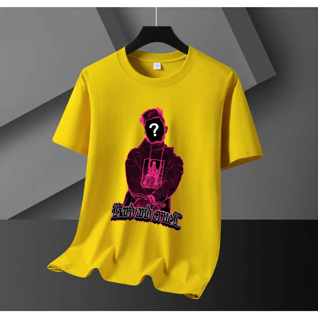 Baju Kaos Pria lengan pendek MOTIF ORANG MUKA ? bahan Combed 24s