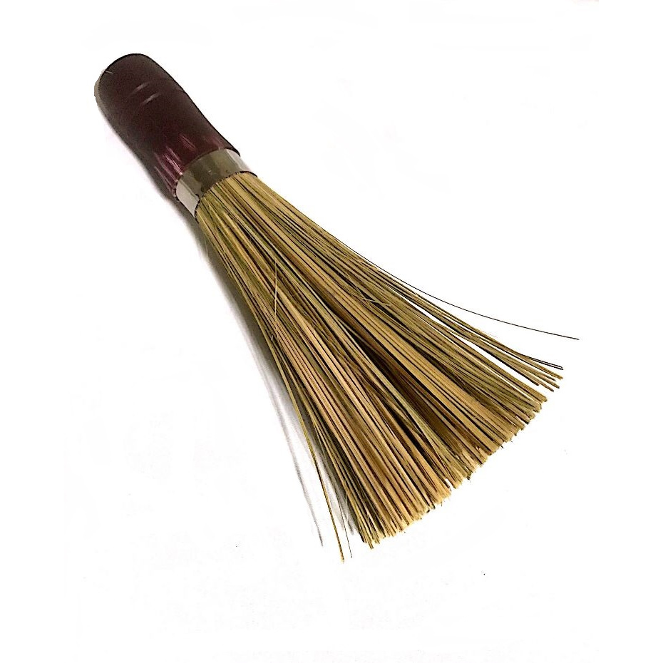 Sapu Kuali Sikat Pembersih Wajan Bambu Besar Panjang 32Cm