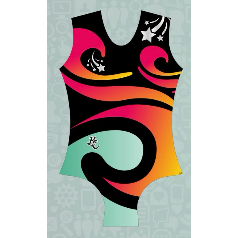 Leotard Gymnastic Anak Fire // Baju Senam Anak // Leotard Artistik Gymnastics