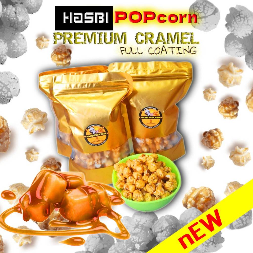 

[ HOT NEW ] POPCORN CARAMEL 500Gram Hasbi popcorn/TERMURAH makanan manis crispy camilan popkron snack jagung