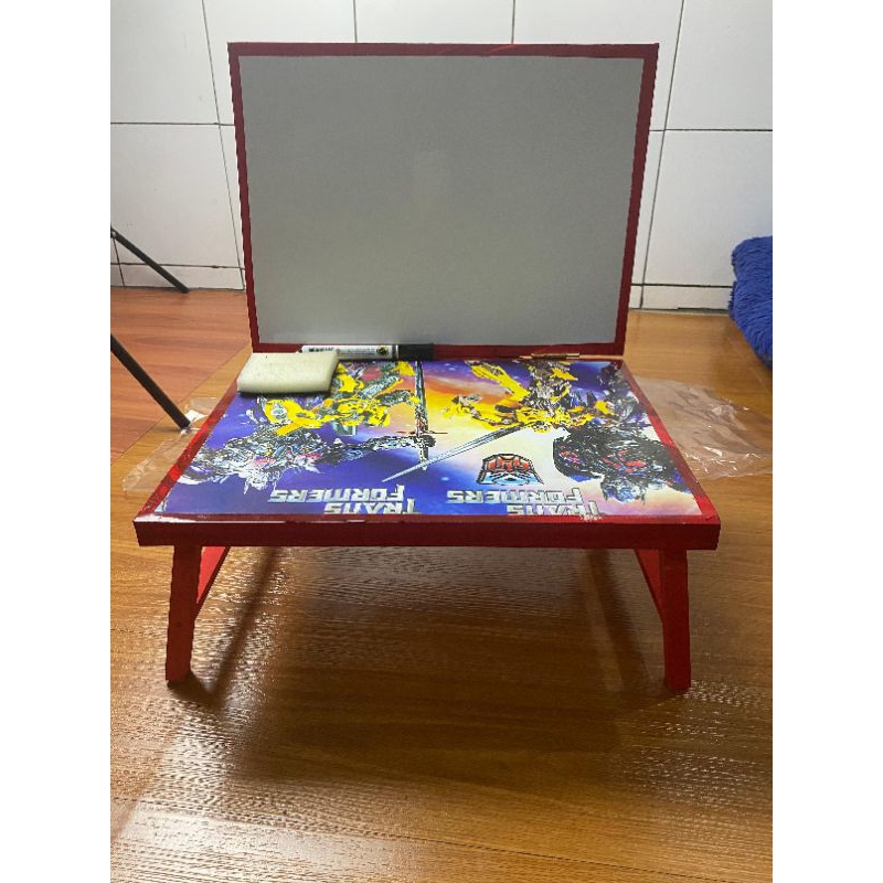 

Meja belajar lipat anak besar kualitas premium white board besar