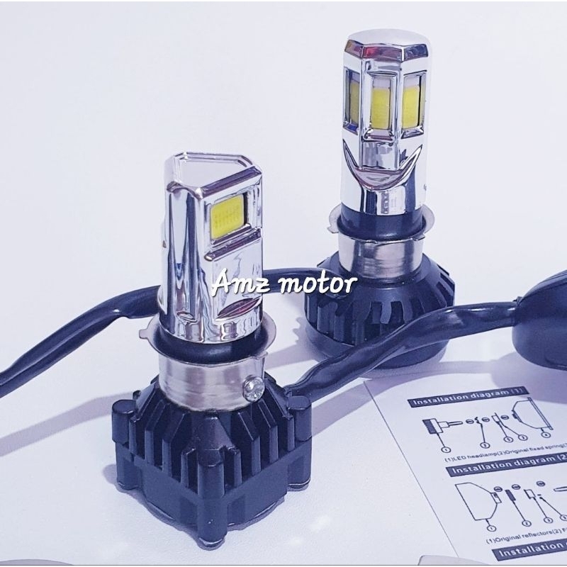 NEW LAMPU HID DEPAN 6LED/3 LED +KIPAS MOTOR MIO/VARIO/VIXION/BEAT/VERZA/REVO/BLADE/JUPITER/MX