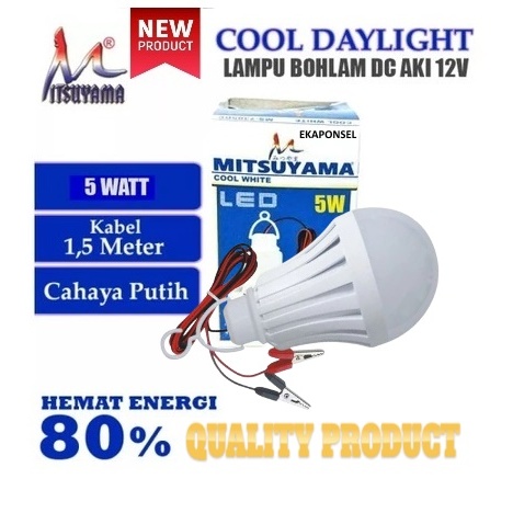 Lampu Bohlam LED Emergency AKI Lamp Mitsuyama 5W