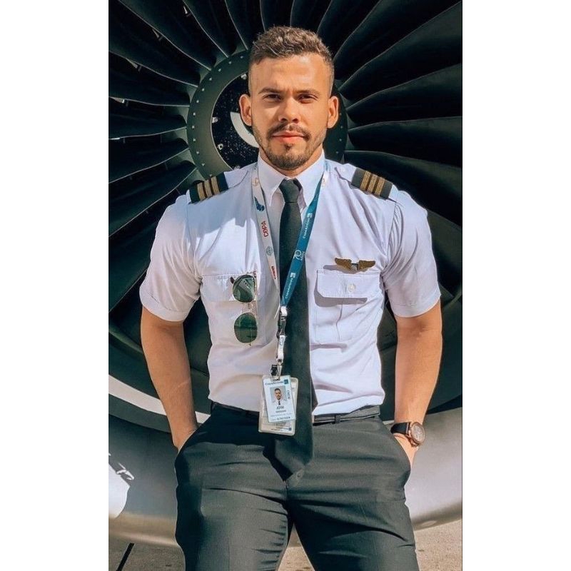 baju pilot/baju pdh/ atasan seragam putih