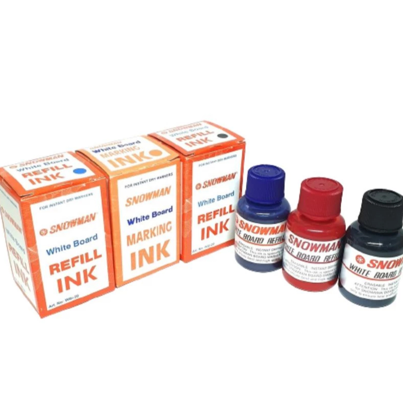 

[BISA DI HAPUS ] Tinta Spidol / Refill Ink Snowman Whiteboard Refil tinta snowman