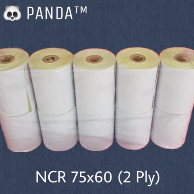 

m Laris KERTAS NCR STRUK KASIR PANDA 75x6mm PAPER ROLL 2 Ply Isi 1 Roll C69