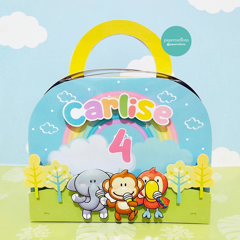 

Custom Round Edge Briefcase Box / Goodie Bag Ultah / Hampers Ultah