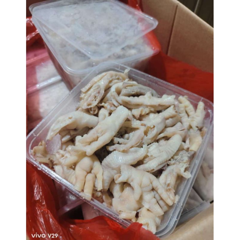 

Ceker Ayam Tanpa Tulang Kemasan box Thinwall / Kaki Ayam Beku Boneless / Ceker Ayam Frozen / Makanan Beku
