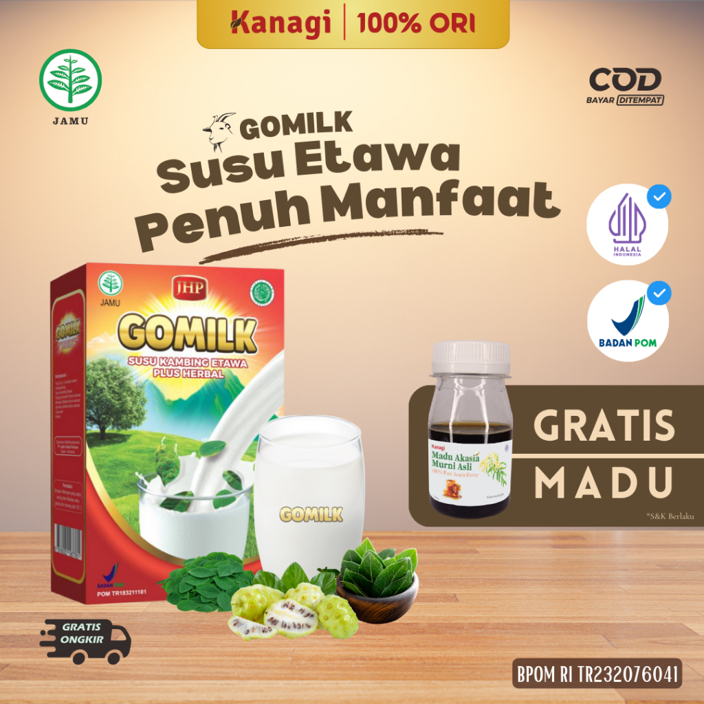 

Gomilk Susu Kambing Etawa untuk Kesehatan Pencernaan dengan Ekstrak Daun Kelor