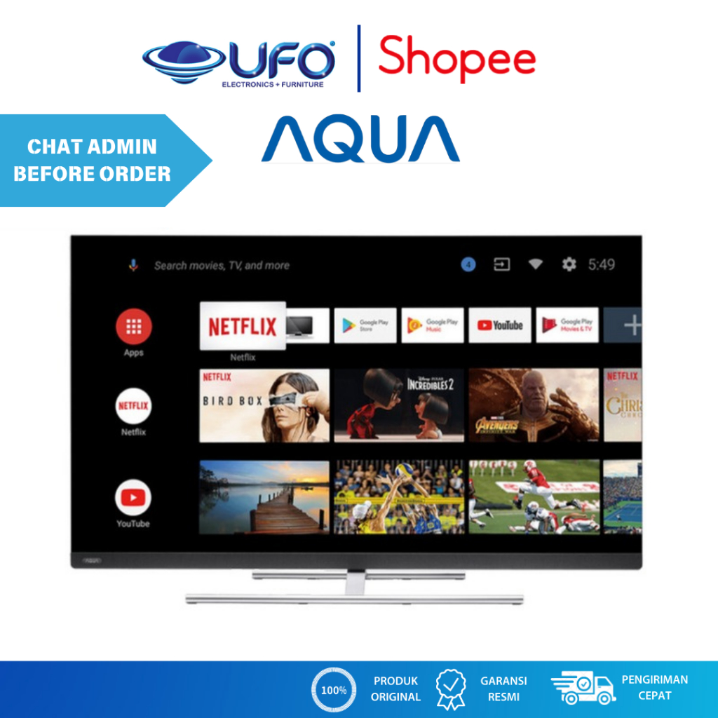 AQUA LE55AQT7000QUPRO QLED 4K UHD ANDROID TV 55 INCH