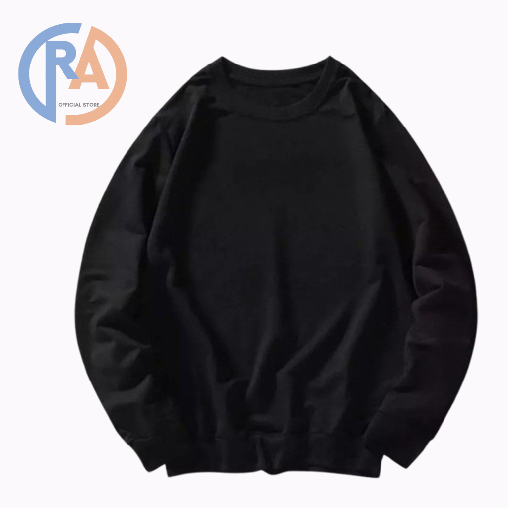 Sweater Crewneck Pria & Wanita Premium Adem Tebal  Polos M L XL XXL