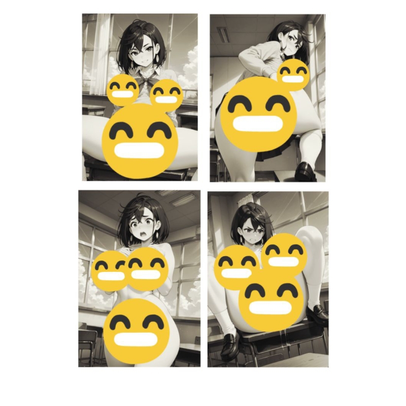 

STIKER AYASE MOMO DANDADAN (4PCS) HITAM PUTIH (10CM×7CM)