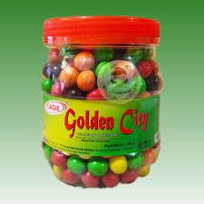 

L'AGIE Lagie Golden City Ball Chocoball Warna Warni Cokelat Bola Coklat Biskuit Bulat Kemasan Toples Jar 500g