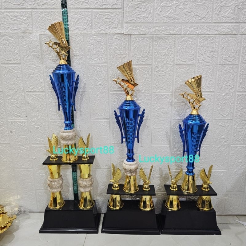 trophy Piala set 2kaki cup Diamond cock badminton 1 set