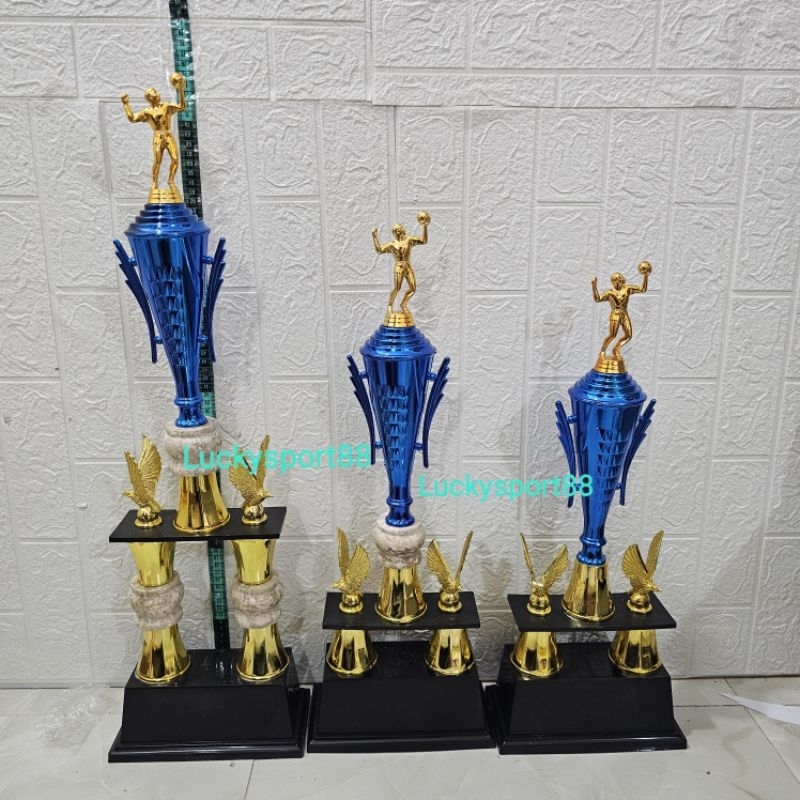 trophy Piala set 2kaki cup Diamond bola voli volleyball 1 set