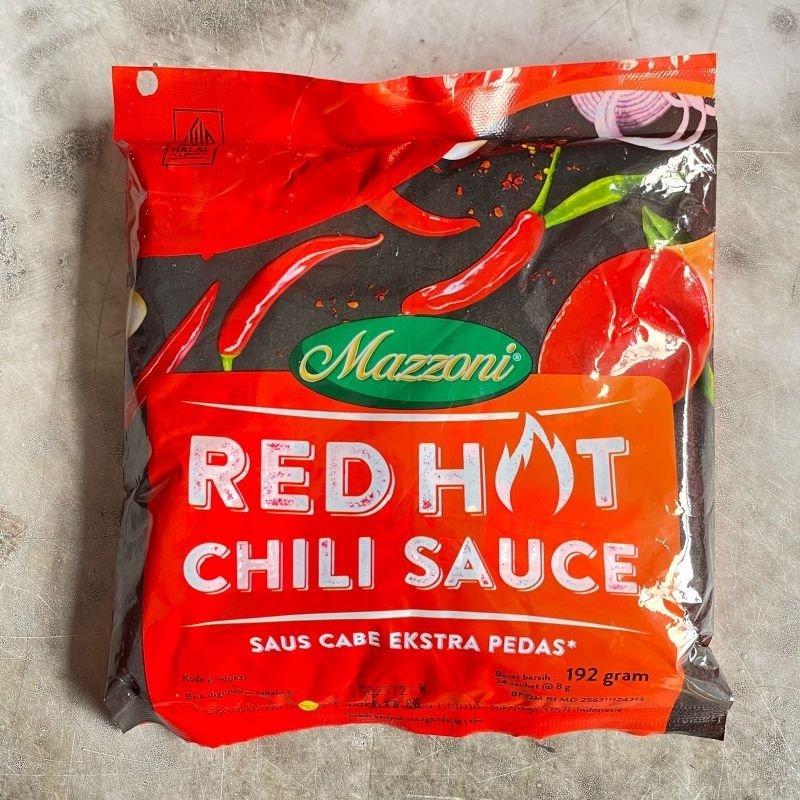 

Mazzoni Red Hot Chili Sauce | Saus Cabe Extra Pedas 192gr