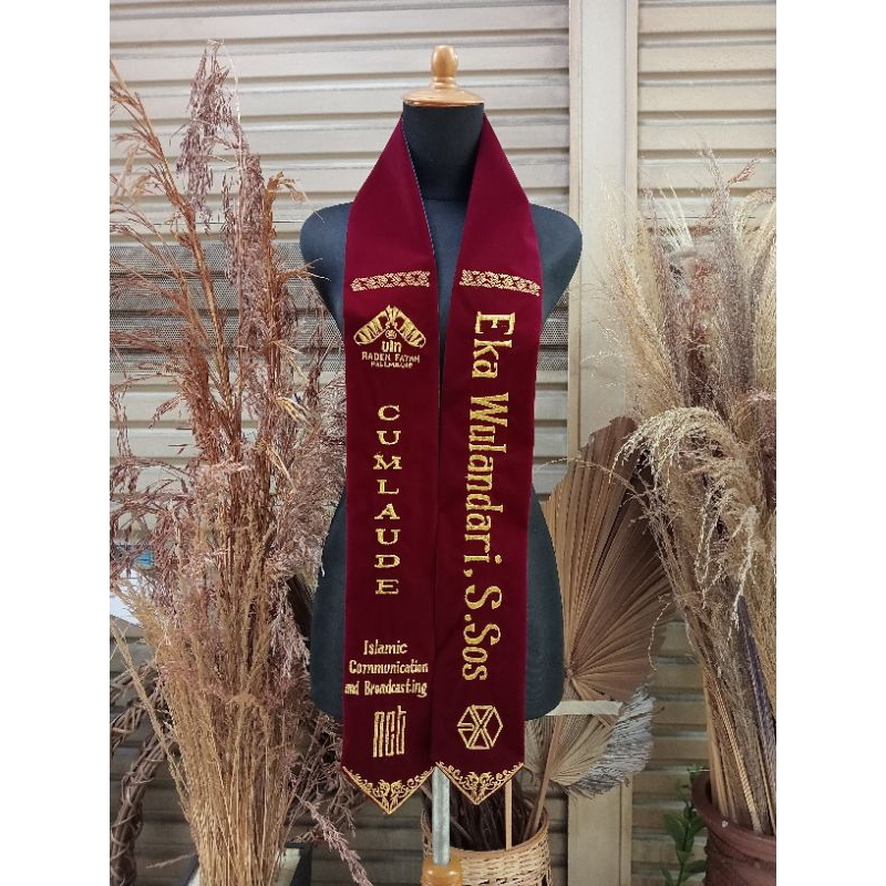 selempang wisuda leher/kalung 2 sisi batik