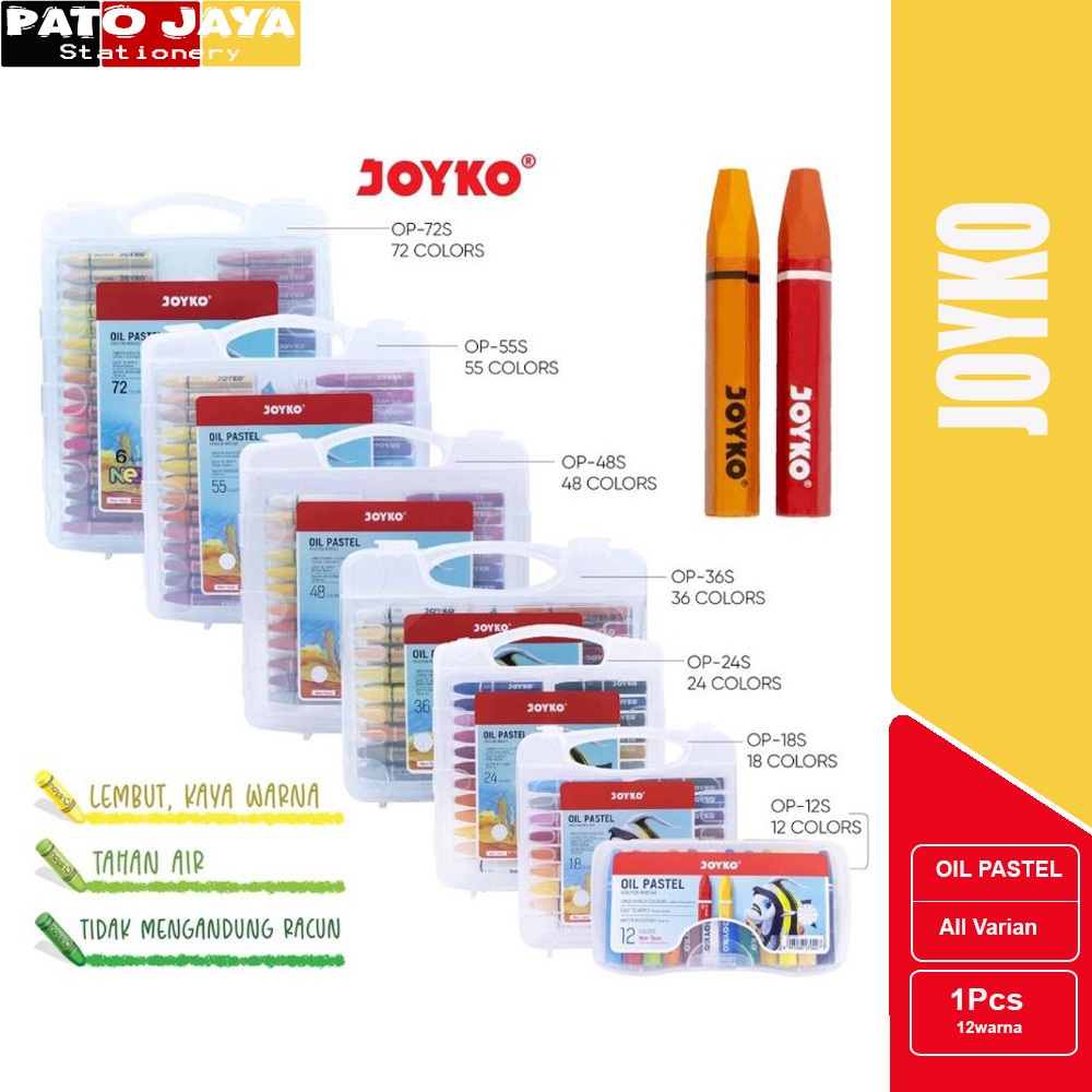 

CRAYON KRAYON MINYAK OIL PASTEL JOYKO / CRAYON ANAK JOYKO LENGKAP