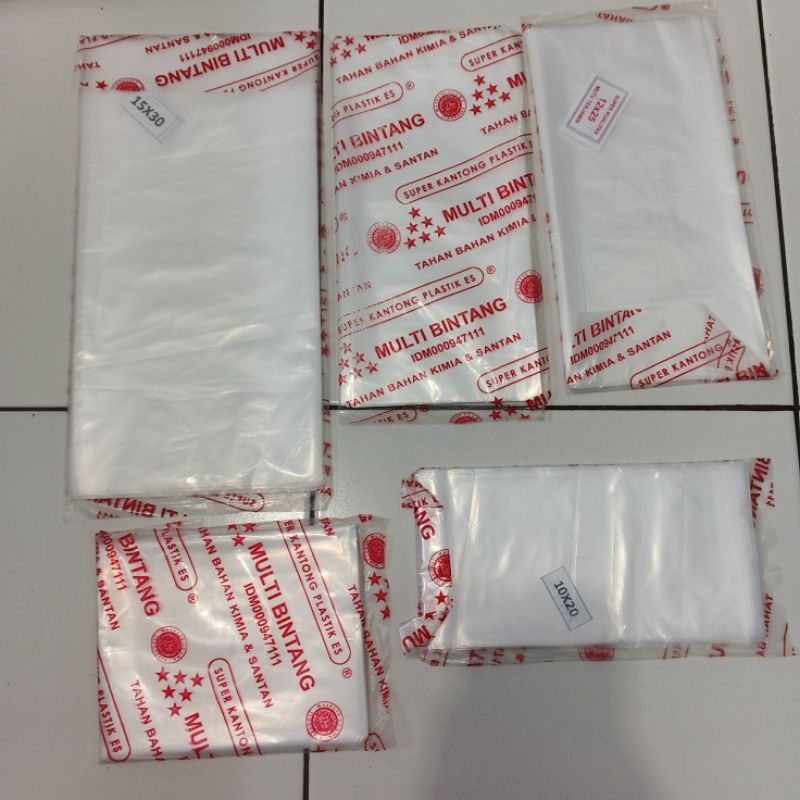 [TCS] Plastik PE Bening Kantong Es Gula Minyak Santan 1/4kg 1/2kg 1kg 2kg Plastik Gula Es Batu Lilin