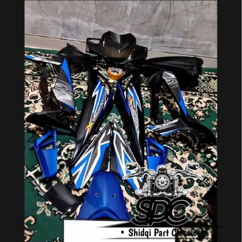Paket Body Full Set Bodi Halus dan Kasar Honda Supra X 125 New Betmen Batman Tahun 2007 2008 2009 20