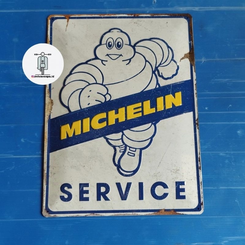Enamel Vintage Michelin - Service (30cm x 40cm)