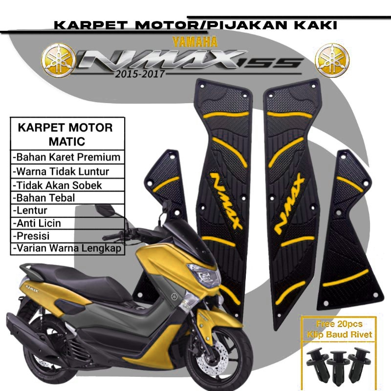Aksesoris Motor Yamaha Nmax 155 Bahan Karet Tidak Licin Variasi Nmax 155 Old Karpet Motor Nmax Old