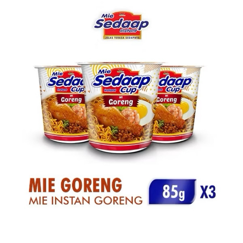 

Sedaap Mie Instan Cup Goreng 81 gr x3