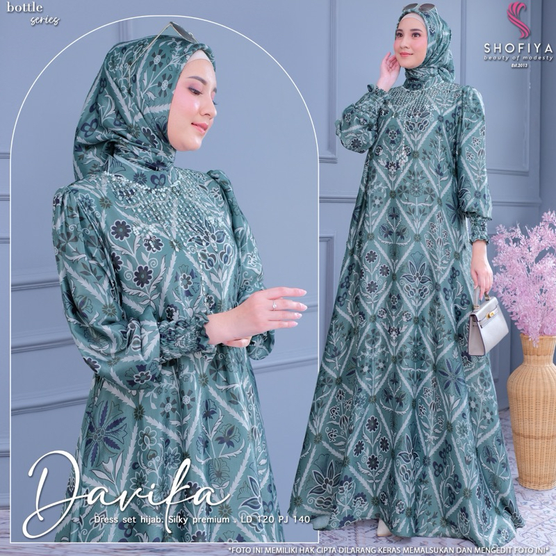 DAVIKA SET HIJAB ORIGINAL BY SHOFIYA