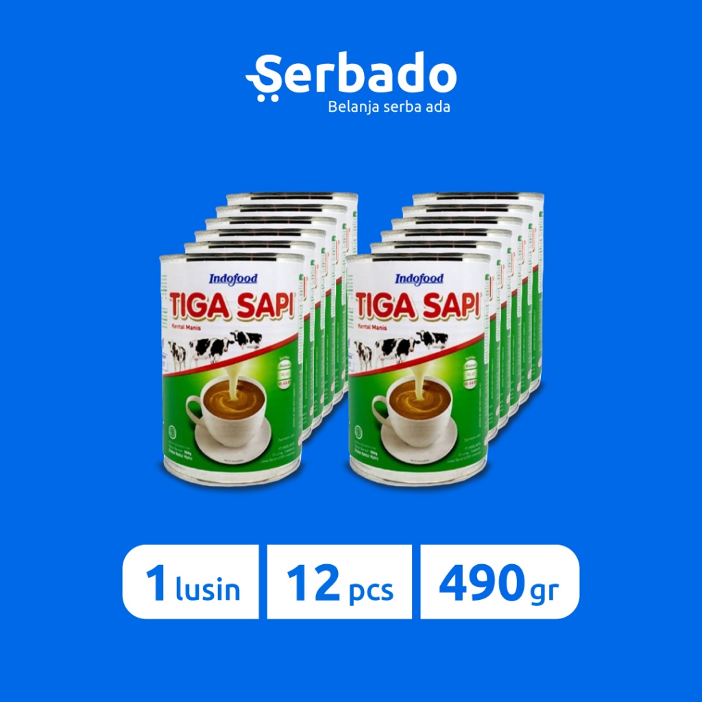 

Tiga Sapi Putih Susu Kental Manis Kemasan Kaleng 490gr 1 Lusin (isi 12 pcs)