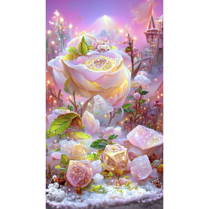 Poster Cetak, BUNGA MAWAR PUTIH, Ukuran JUMBO, 70x100cm DAN 100x150cm/Hiasan Dinding/Lukisan Cetak/T