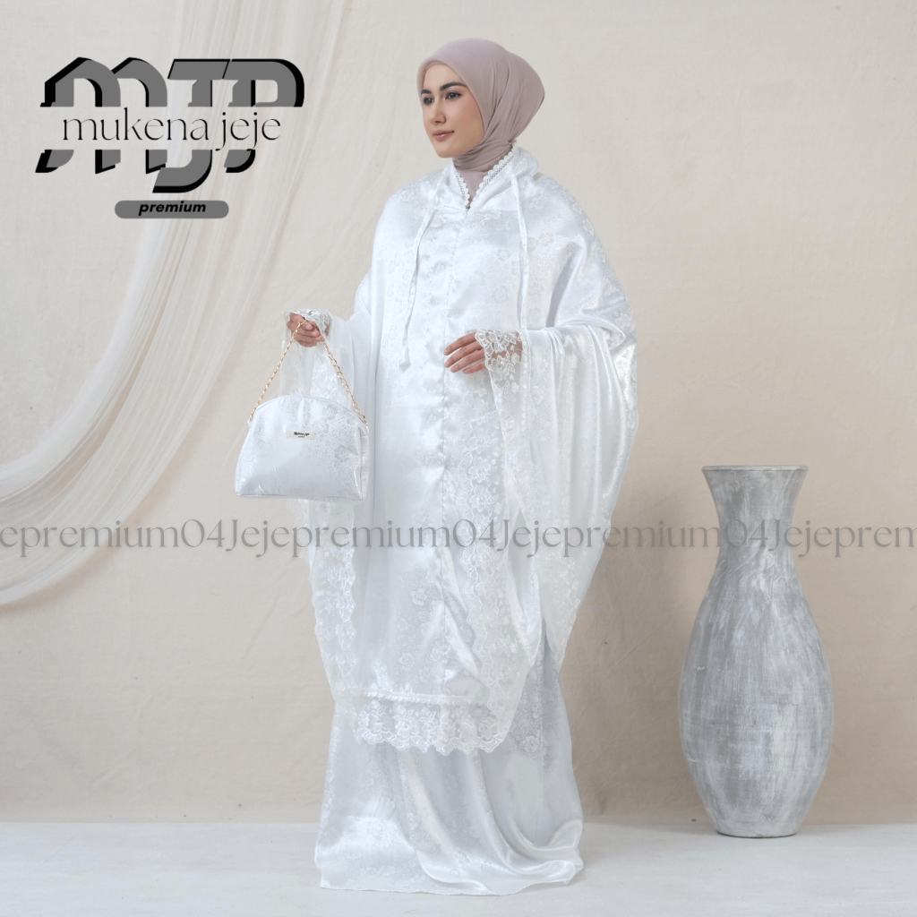 Sale Mukena Dewasa Jumbo Sutra Silky Premium Putih