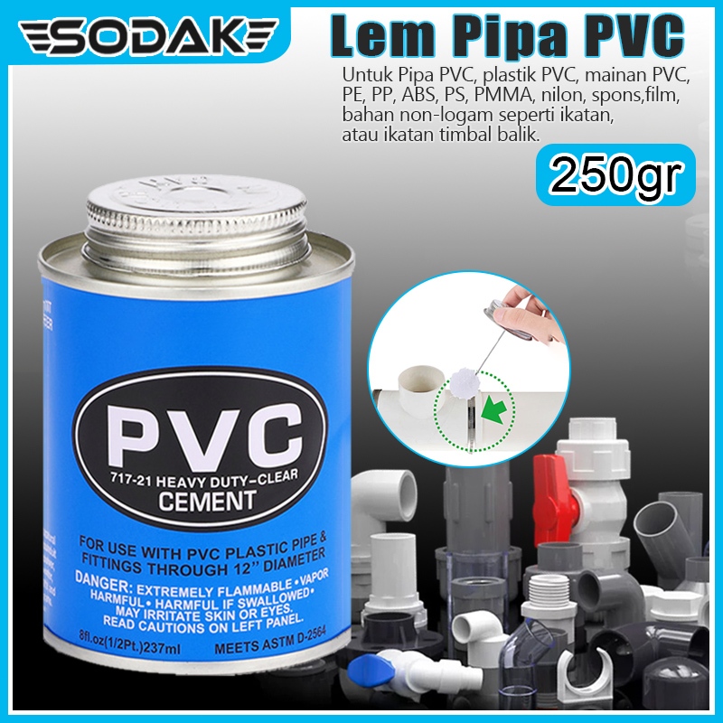 Lem PVC Kaleng 250gr / Lem Pipa PVC Kaleng / Lem Pipa Paralon